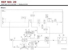 Epiroc Simba H1354 technical drawing, reference 20, part 9111363300