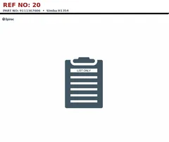 Epiroc Simba H1354 technical drawing, reference 20, part 9111367606