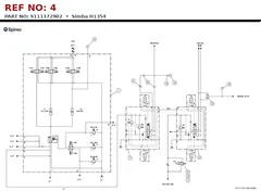 Epiroc Simba H1354 technical drawing, reference 4, part 9111372902
