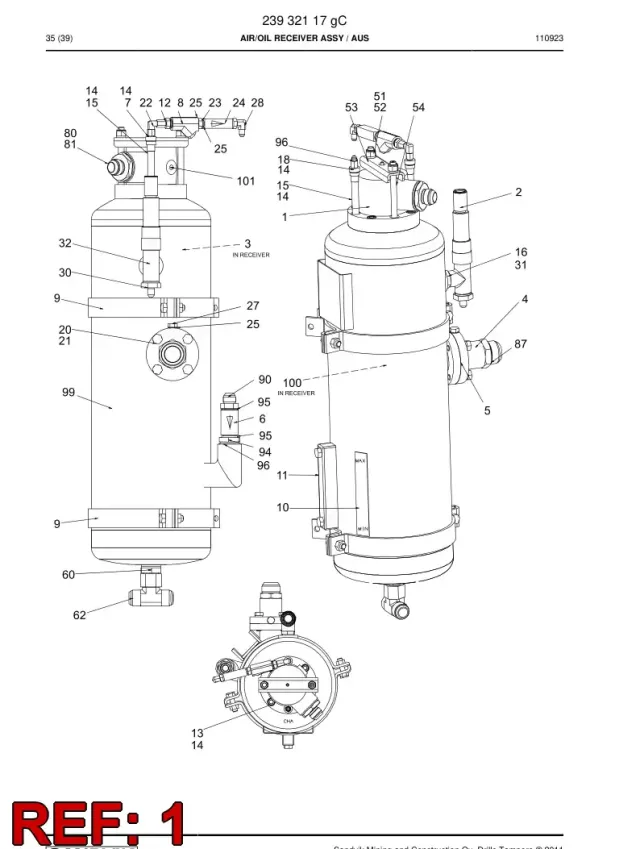 AIR/OIL RECEIVER ASSY