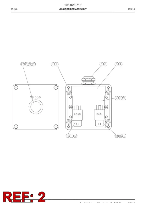 TERMINAL BOX HOLES