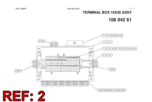 TERMINAL BOX 16X26 HOLES