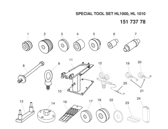 SPECIAL TOOLS FOR HL 1010