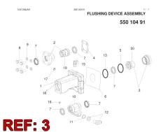 Sandvik SHANK BUSHING ASSEMBLY, Yeraltı — teknik çizim