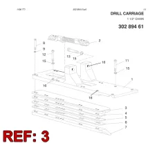Sandvik WEARING PIECE, Surface — technical diagram