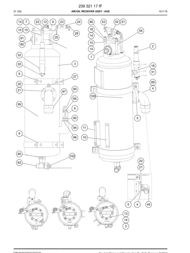 AIR/OIL RECEIVER GRB.