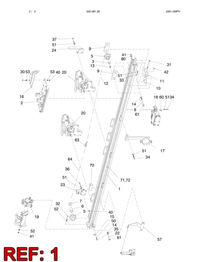 RAIL BEAM L=6350