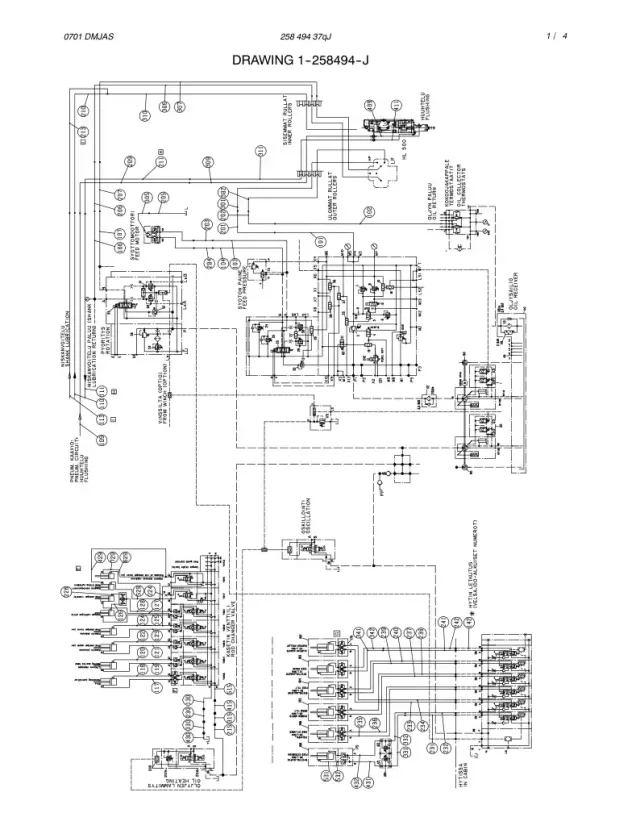 HYDRAULIC DIAGRAM, (1-258 494-