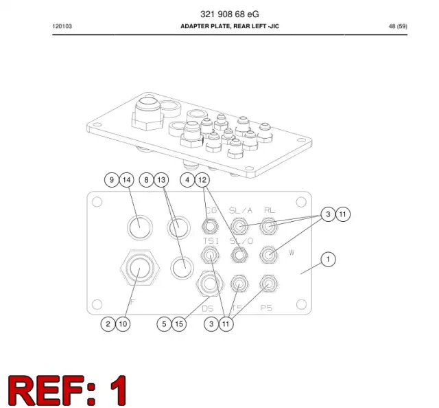 ADAPTER PLATE, REAR LEFT