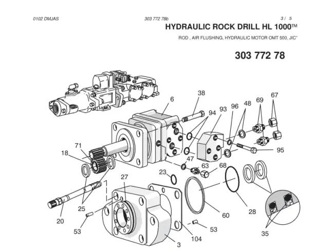 HYDRAULIC ROCK DRILL HL1000