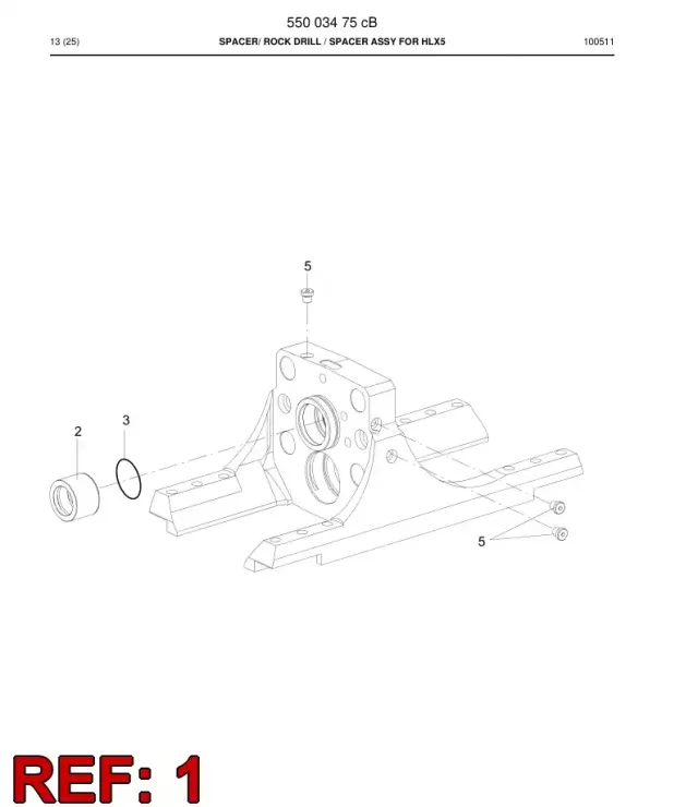 SPACER/ ROCK DRILL