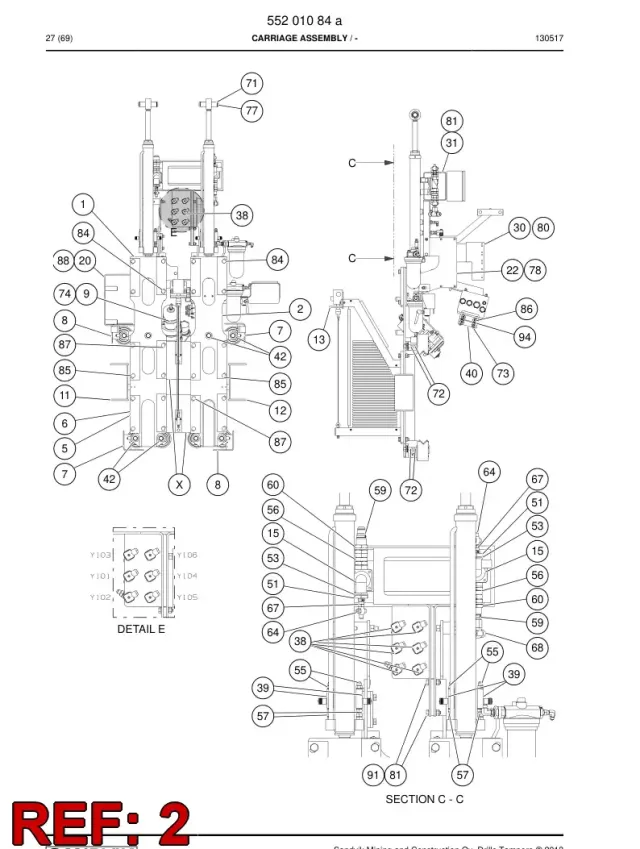 SIDE CARRIAGE MACHINERY