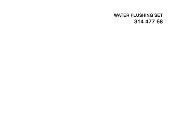 WATER FLUSHING SET FOR CMD300