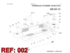 Sandvik PİSTON KOLU, Yeraltı — teknik çizim