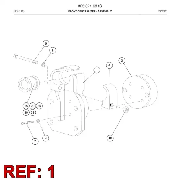 CENTRALIZER, FRONT