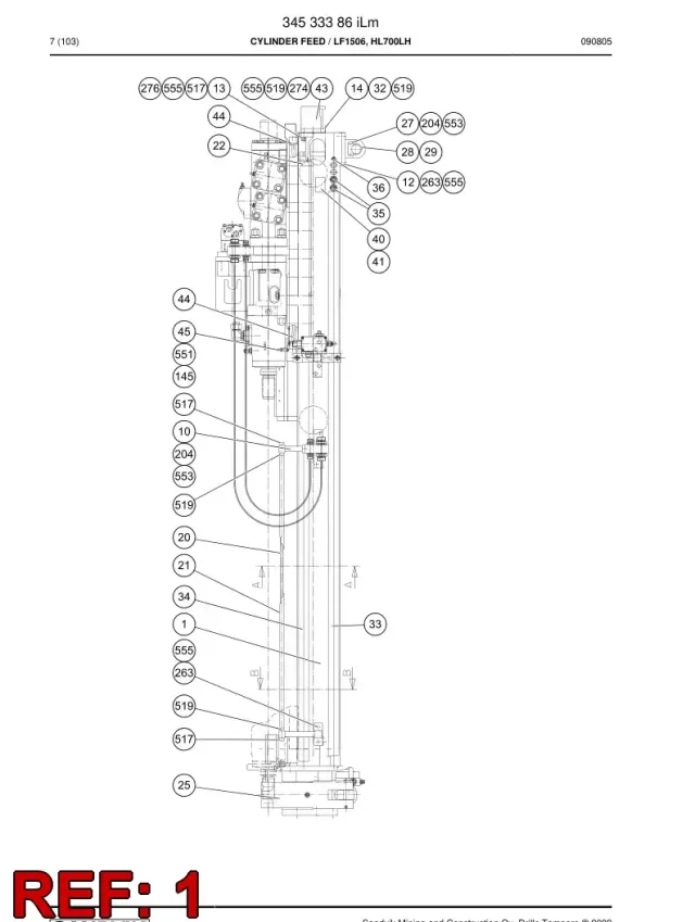 FEED BEAM L=3145
