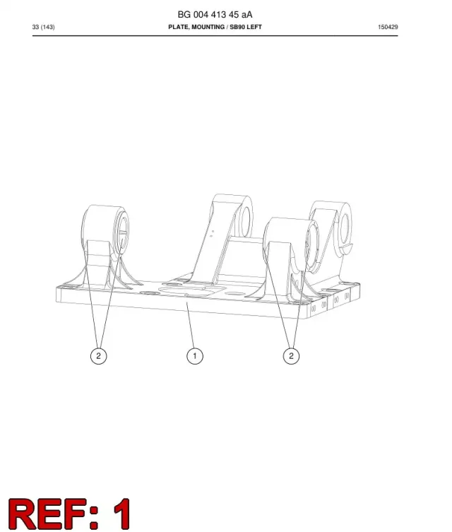 MOUNTING PLAKA LEFT,MACH.TB90
