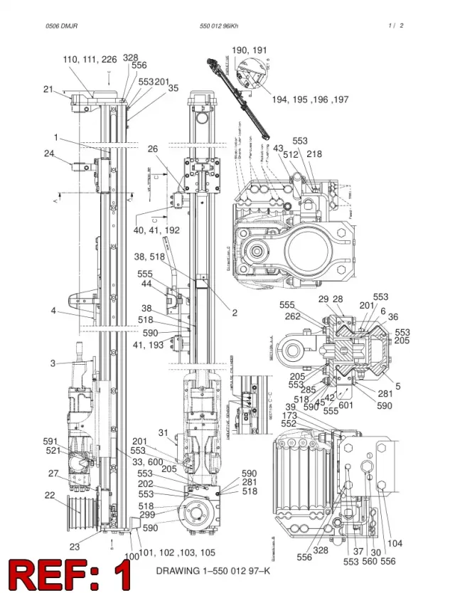 BEAM GRUBU TF500-16'