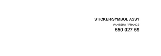 STICKER / SYMBOL ASSY