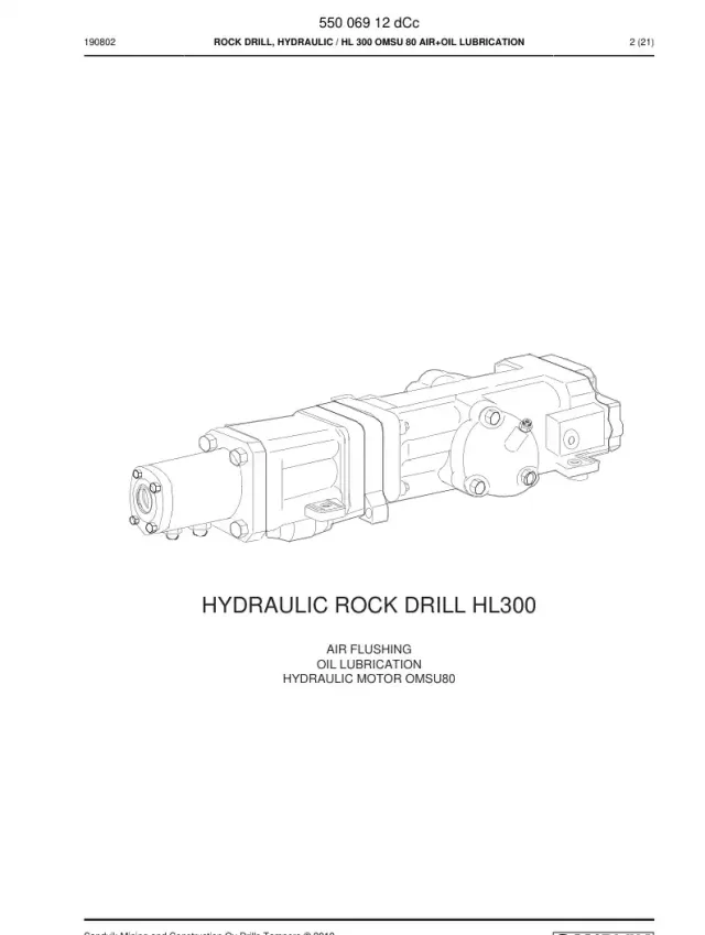 ROCK DRILL, HYDRAULIC