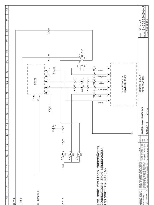DIAGRAM+PARTIES DE CIRCUIT ÉLECTRIQUE