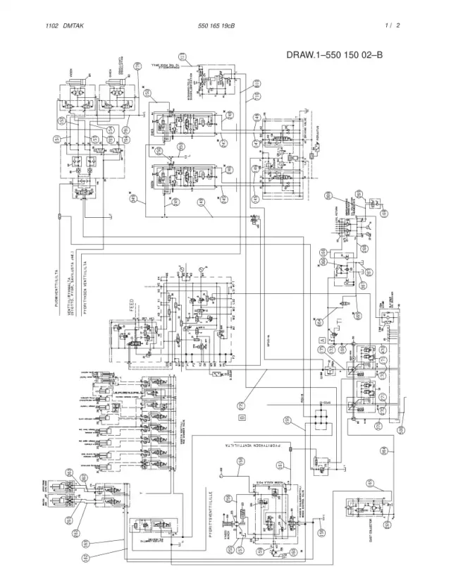 HDRAULIC DIAGRAM, CARRIER (1-RAULIC DIAGRAM, CARRIER)