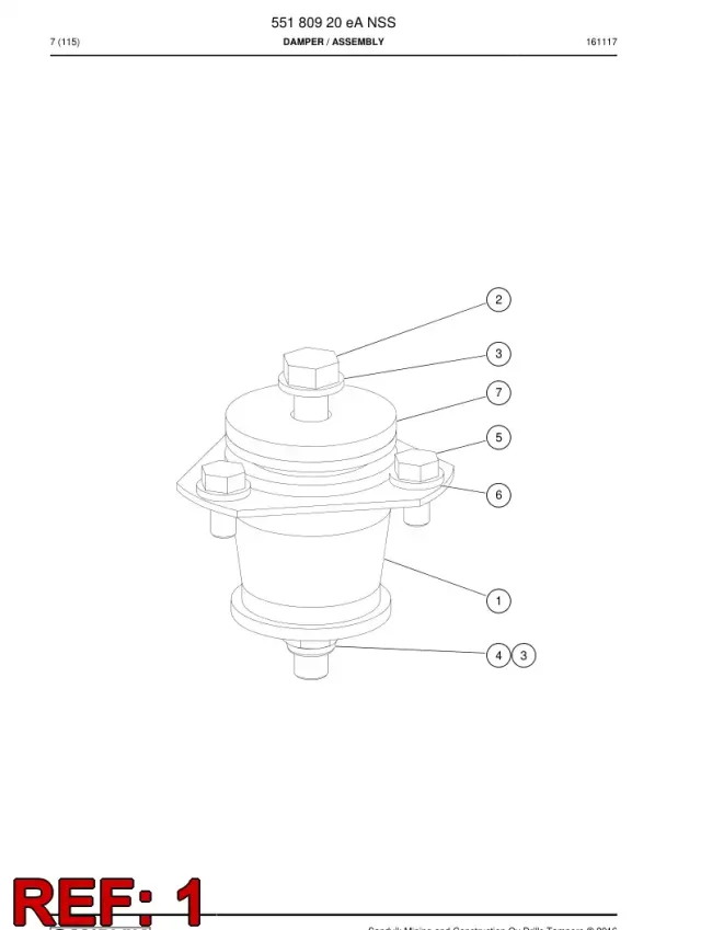 DAMPER, HOLE MOUNT