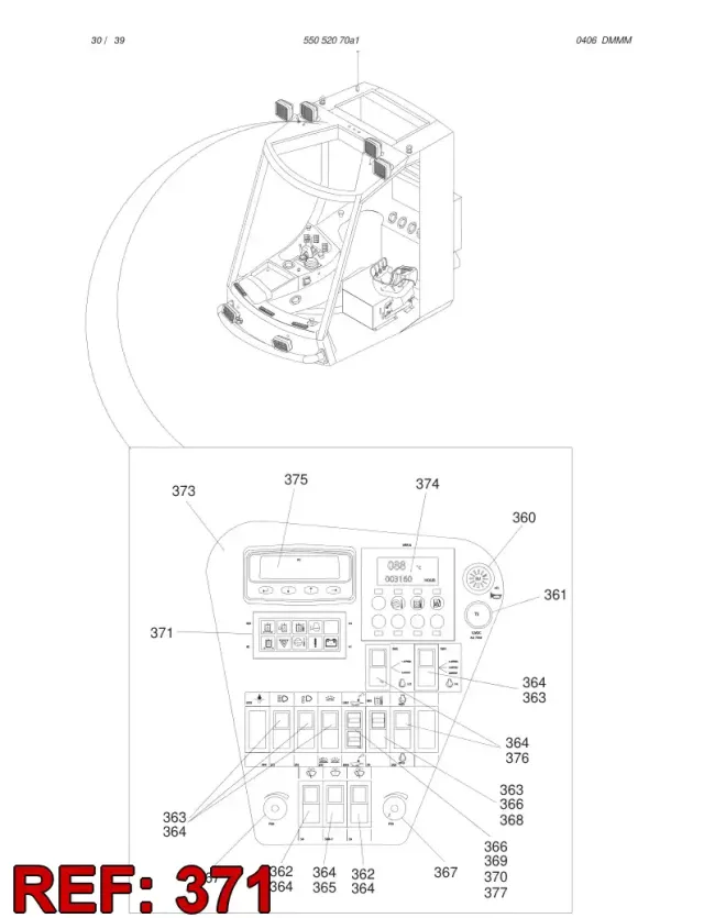 CONTROL (WARNING) LIGHT PANEL