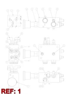 Sandvik CONTROL BLOCK VALVE, Yeraltı — teknik çizim