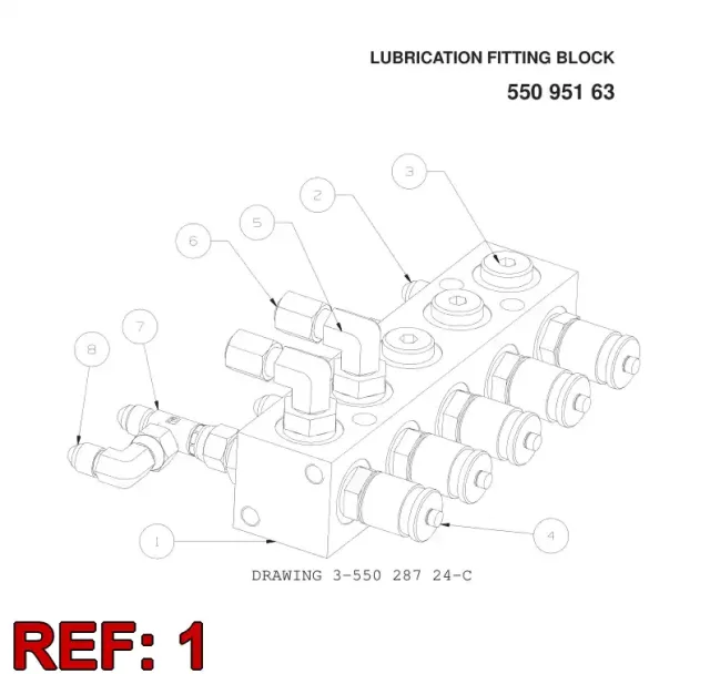 LUBRICATION FITTING BLOCK