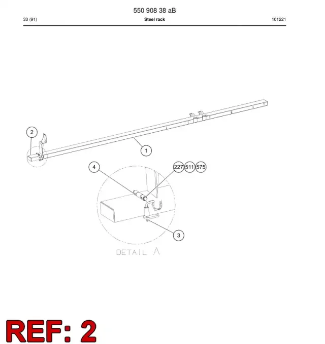 RACK, DRILL STEEL