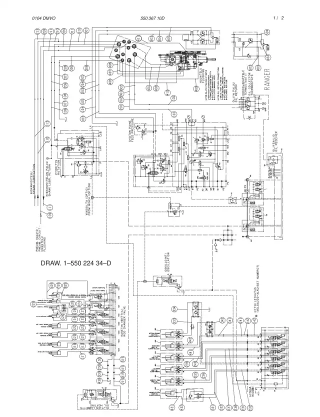 HDRAULIC DIAGRAM, BOOM, (1-55