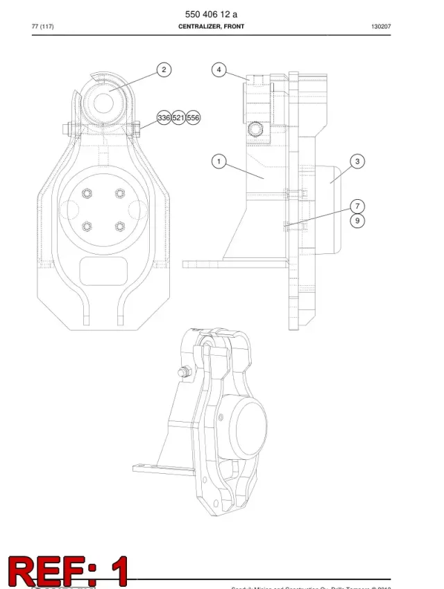 CENTRALIZER, FRONT