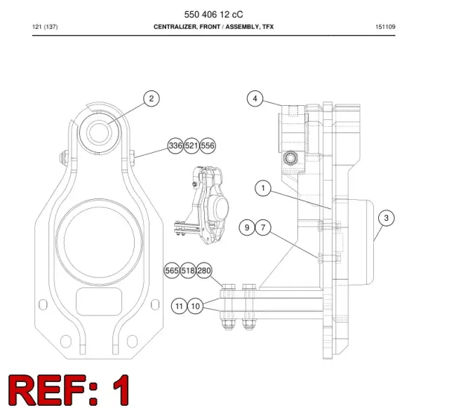 CENTRALIZER, FRONT