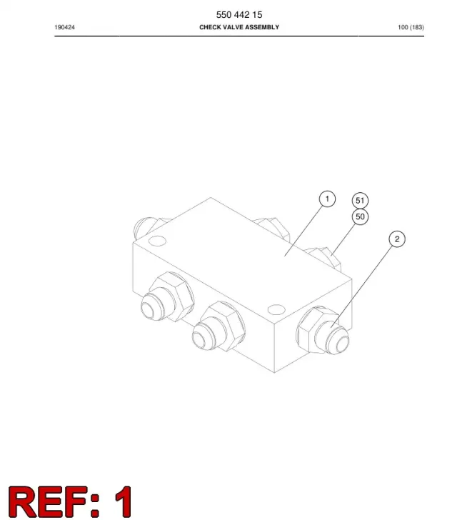 VÁLVULA ASSEMBLY, CHECK