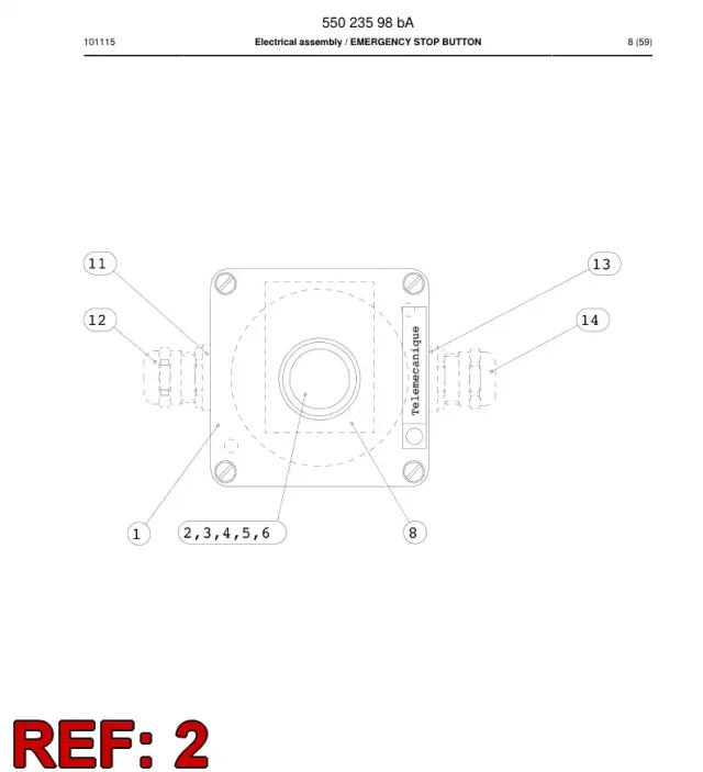 BUTTON, PARADA DE EMERGENCIA