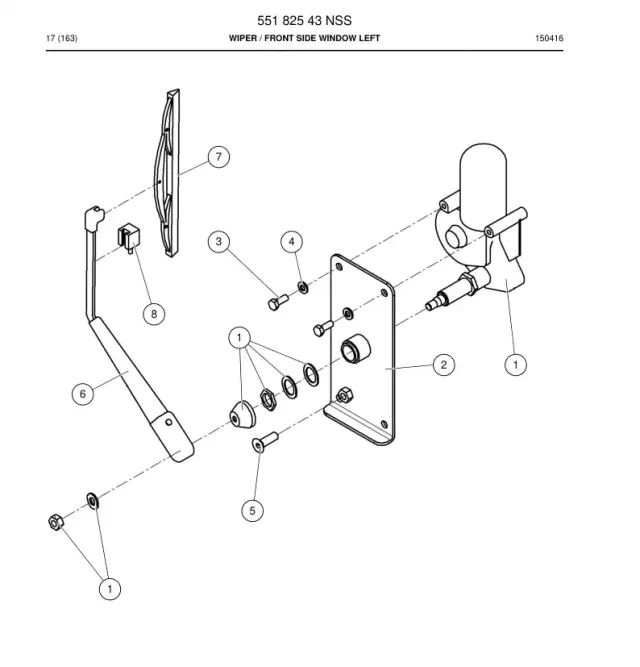 WIPER ARM LEFT