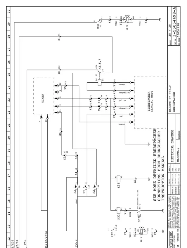DIAGRAM+PARTIES DE CIRCUIT ÉLECTRIQUE