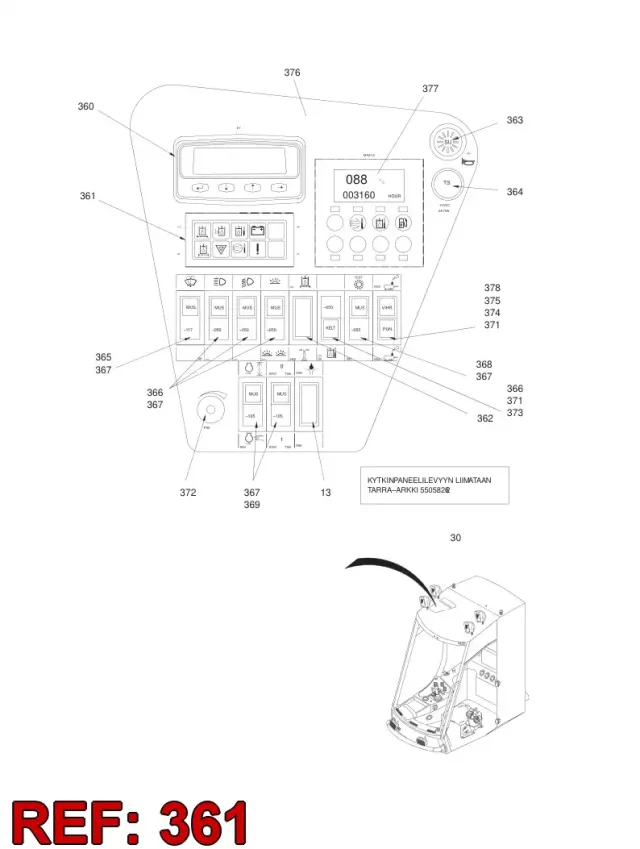 CONTROL (WARNING) LIGHT PANEL