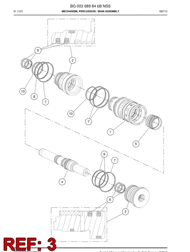 CYLINDER, REAR