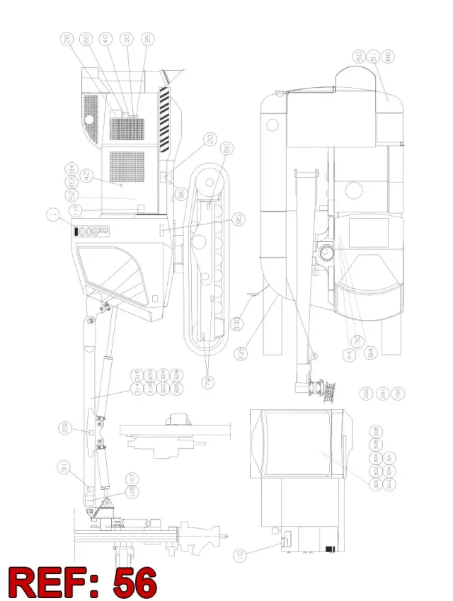 DECAL SERVICE PARTS DX800/780/700