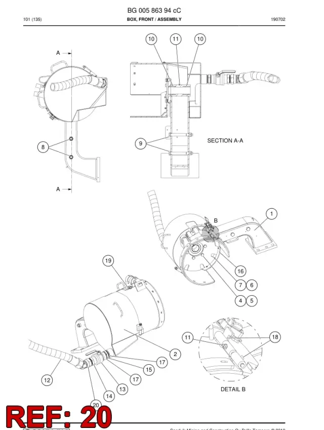 SWIVEL MUTTER ELBOW 45