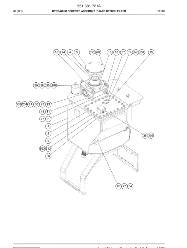 CONJUNTO DE RECEPTOR HIDRÁULICO