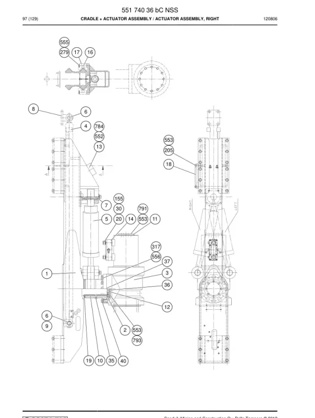 CRADLE + ACTUATOR ASSEMBLY