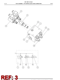 Sandvik VÁLVULA DIRECIONAL — diagrama técnico