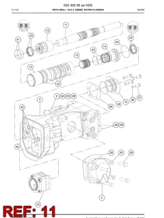 Sandvik ROCK DRILL PISTÓN — diagrama técnico