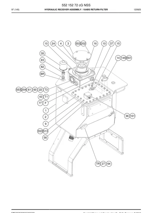 CONJUNTO DE RECEPTOR HIDRÁULICO