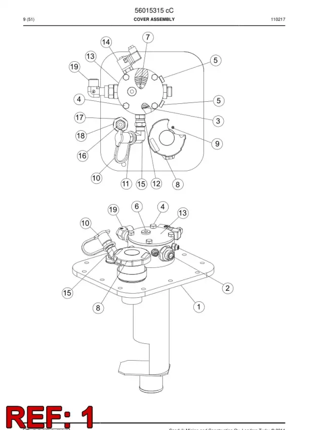 COVER, HYDRAULIC TANK
