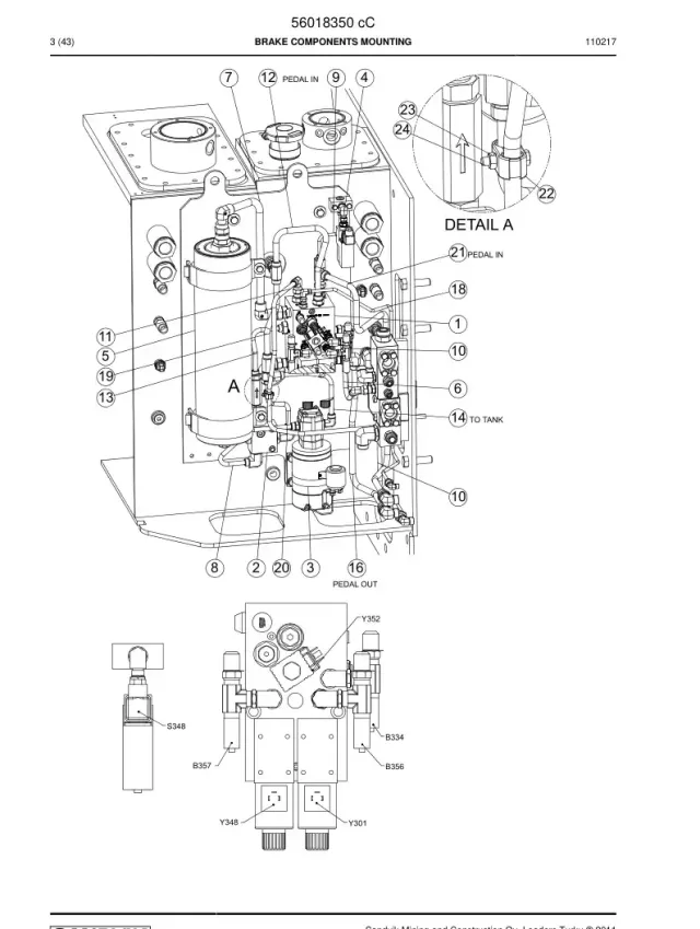 MOUNTING, BRAKE COMPONENTS