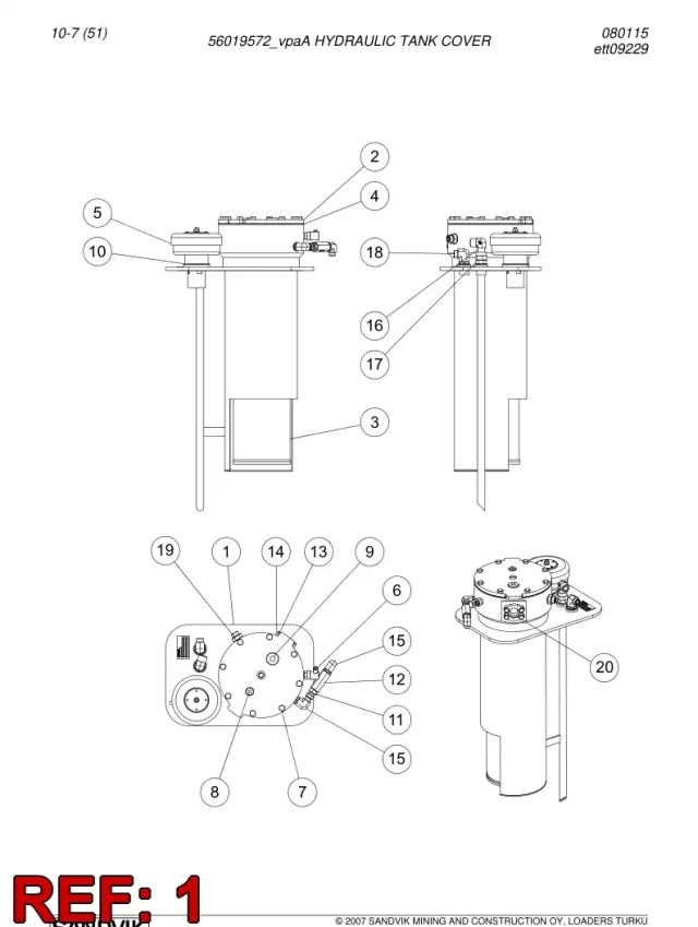 HYDRAULIC TANK COVER